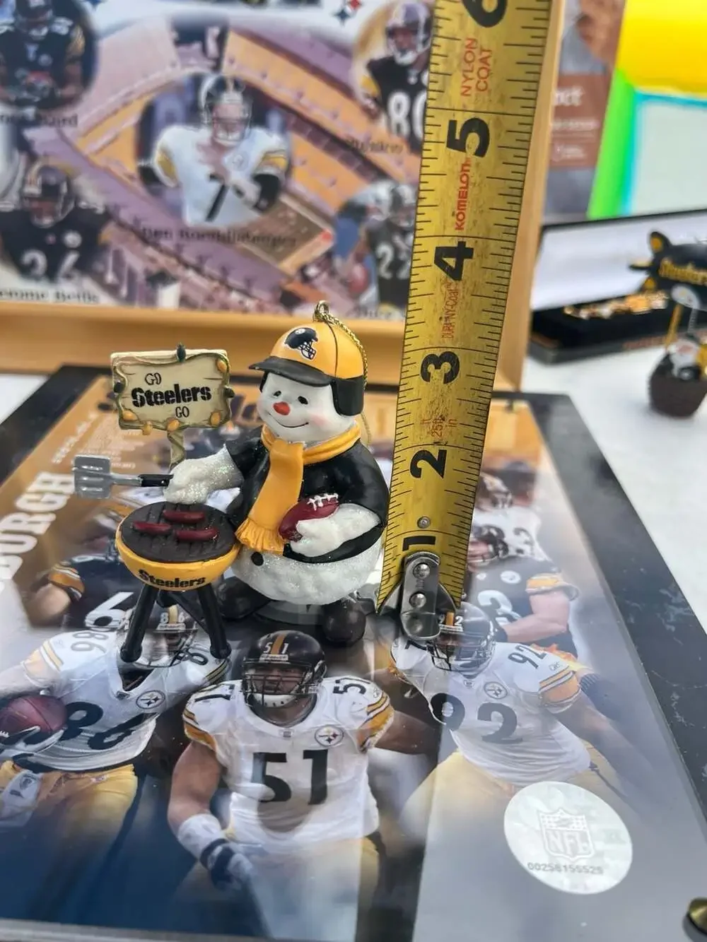 NFL Pittsburgh Steelers Snowman Fan Grilling Christmas Ornament